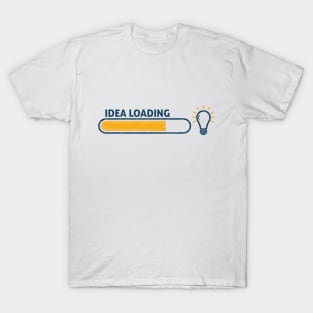 Idea Loading Shirt with Light Bulb and Loading Bar Long Sleeve T-Shirt